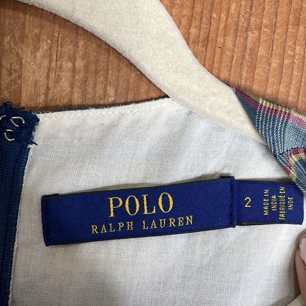 Ralph Lauren Madras Plaid Sleeveless A-line dress - Picture 4 of 8